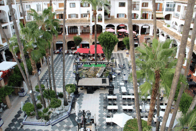 Akilar 1554128262WKZYFX ref 1740 mobile 15 Views from the balcony into the central plaza Villamartin Plaza
